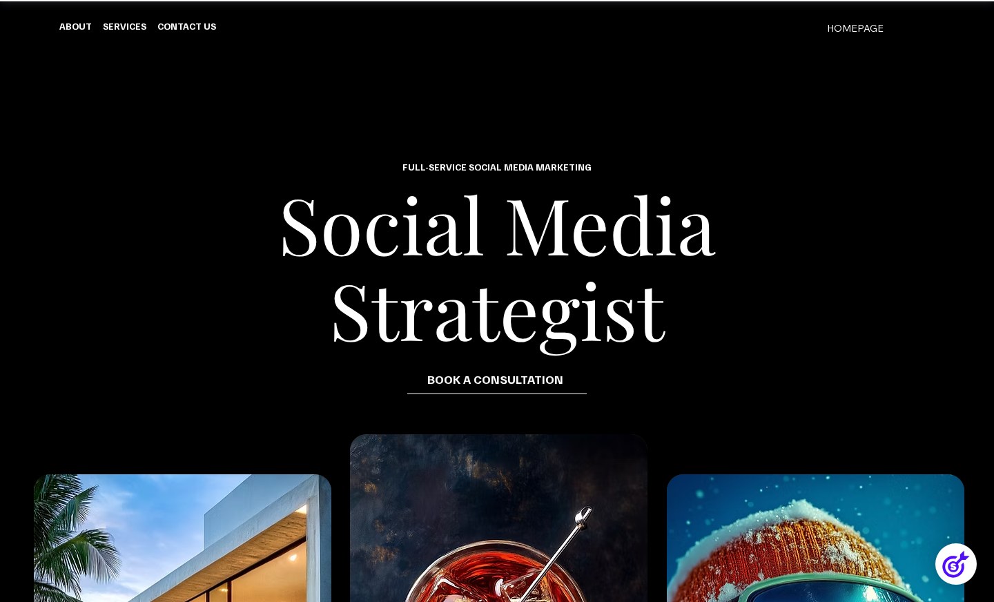 Hello San Remo website hero — Social Media Strategist